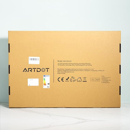 ARTDOT A2 LED Light Pad for Diamond Painting USB Powered Light Board Kit, Adjustable Brightness with 12 Angles Stand and Clips