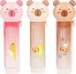 3Pcs Retractable Pencil Erasers, Cute Erasers,Kawaii Capybara Eraser,Suitable for School Home Office Supplies
