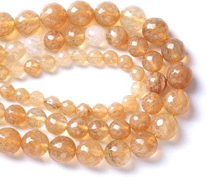 90pcs 4mm Natural Faceted Tea Watermenlon Jade Stone Beads for Jewelry Making Energy Healing Beads DIY Bracelet Necklace Accessories 15" (4mm, Faceted Tea Yellow Jade)