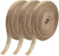 INSPIRELLE 3 Rolls 0.4 Inch Natural Burlap Fabric Roll 99 Feet Jute Lined Ribbon for Gift Wrapping Craft Projects Wedding Decoration Home Decoration 10mm