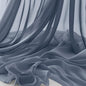Horbaunal Dusty Blue Chiffon Fabric by The Yard, 5 Yard Continuous Sheer Fabric 59" Wide Soft Draping Fabric for Wedding Arch Draping Party Backdrop DIY Sewing