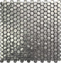 Glass Penny Round 1.03 sq ft/Piece Pack of 1,Silver Penny Round Mosaic Glass Tile – 12.2 x 12.2 Inch - Luxurious Design for Bathroom Walls, Kitchen Backsplash, Shower Walls - Elegant Wall Décor