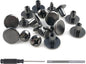 YORANYO 150 Sets 8MM Chicago Screws Leather Rivets for Fabric Chicago Binding Screws Buttons Metal Studs Rivets for Decorate and Repair Belts Bags Shoes Purse Dog Collar Leather Craft (Gun-Metal)