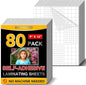 80 PCS Self-Adhesive Laminating Sheets, 9 x 12 Inches Clear Laminating Sheets No Machine Needed Self Sealing Laminate Sheets