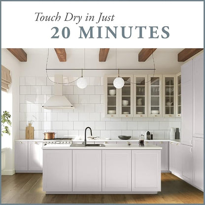 AMY HOWARD AT HOME Chalk-Based One Step Paint for Furniture, Cabinetry, Decor, Finish, and More | No Stripping, Sanding, or Priming | Ultra-Light Base | 16 Ounce | Italian Silver
