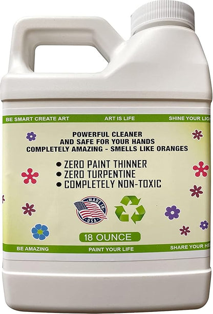 Green Piece® Completely Nontoxic Paint Brush Cleaner for Paint Cleanup for Brushes (Combo Pack- Paint Brush Cleaner with mat)