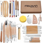 Meuxan 40PCS Pottery Tool Set Clay Sculpting Modeling Tools