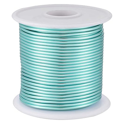 12 Gauge Ice Blue Aluminum Craft Wire (105FT) - Anodized for Jewelry Making, Beading Floral, Plant Gardening, Sculpting & Modeling Craft Wire (Ice Blue #24, 2mm)