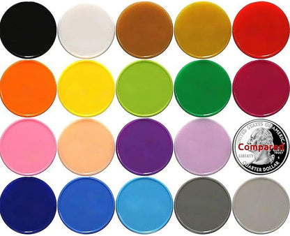 Set of 100 Opaque Plastic Learning Counters Mini Poker Chips Game Tokens with Storage Box (Thistle, 1 Inch)