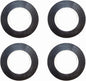 Transun Moo 4 Rolls 1/2 Inch Floral Tapes Florist Wraps for Bouquet Stem and Flowers Making Craft Projects (30 Yards, Black)