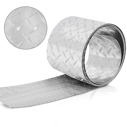 Diamond Plate Sheet Metal Aluminum Heavy Duty Diamond Tread Aluminum Sheet for Wall Covering, Cargo Trailer, RV(120 × 6 Inch)