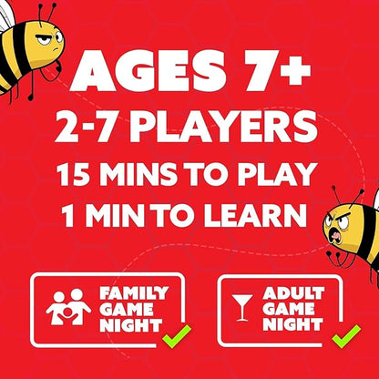 QUOKKA Board Games for Kids 8-12, Family Games for Kids and Adults - Don't Bee Last Party Pack Card Game Ages 6+ - Fast Paced 2-6 Players Easy to Learn - Perfect for Board Games for Family Night