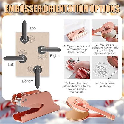 Personalized Book Embosser, Custom Embossing Machine with Metal Carving Molds for Book Lovers, Libraries, Wedding and Gifts