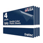 Trotec TroLase | 12"x24"x1/16", 4 Pcs | Light Blue/White | 2 Ply | Modified Acrylic | Laser Engraving Double Color Plastic Sheet | Engraving Blanks for Laser, Saw, Guillotine | Made in USA