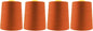 Mandala Crafts 4 Pack of Serger Threads Cones Spools - 20S/2 24000 Yards Polyester Burnt Orange Threads for Sergers Machine and Overlock Quilting Sewing Machine