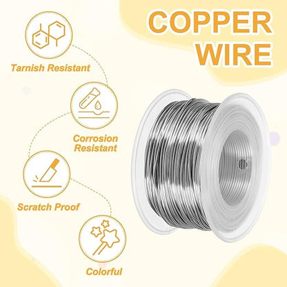 uxcell 18 Gauge / 1mm Anodized Aluminum Wire for Jewelry Craft Making, 102 Feet Bendable Flexible Wire for DIY Home Decor Gardening Sculpture, Silver