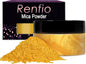 Renfio 100g Mica Powder Pigment, Metallic Natural Dye Mineral Pearl Shimmer Epoxy Resin Dye for Painting Soap Making Slime Bath Bombs 3.5 Oz - Light Gold