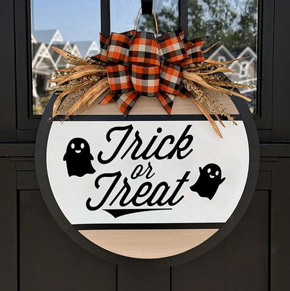 Halloween Stencils for Painting 12inch Large Reusable Halloween Stencil for Door Hanger Round Skeleton Ghost Boo Templates for Wood Walls Windows Door Mat Fabric