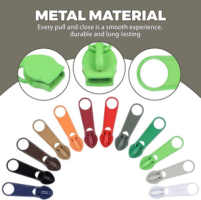 DOITEM Zipper Repair Kit - 5# Zipper Pull Rescue Kit for Clothing, Jackets, Purses, Luggage, Backpacks