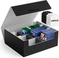 Mlikero Card Deck Case for Trading Cards 1800+, Trading Card Storage Box for Magnetic Card Holder and Hard Plastic Card Protectors, Leather Magnetic Closure Deck Box Fit for MTG, TCG