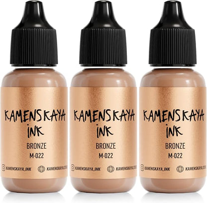 Metallic Alcohol Ink Set: Bronze Alcohol Ink, 3 pcs 0.51 fl oz (15 ml) Each