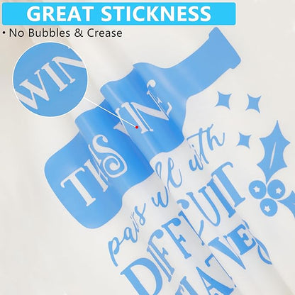 Guangyintong Sky Blue HTV Heat Transfer Vinyl Rolls, 12" X 100ft Iron on Vinyl PVC Adhesive for T-Shirt, Easy to Cut & Weed for DIY Design