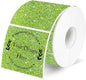 Square Holographic Thermal Labels Stickers, 2" x 2" Thermal Stickers Labels, Waterproof Glitter Direct Thermal Printer Label for Small Business- Holographic Green