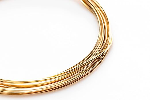 18 Gauge, Jeweler's Brass Wire, Red Brass, Round, Dead Soft, CDA #230 Alloy Jewelry Grade Made in USA - 5FT by CRAFT WIRE