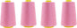 Mandala Crafts 4 Pack of Serger Threads Cones Spools - 40S/2 24000 Yards Polyester Pink Threads for Sergers Machine and Overlock Quilting Sewing Machine