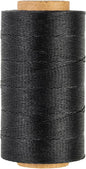 Sturdy Bonded Waxed Polyester Thread, 0.55mm, 437 Yards Wax String Cord - Black for Leather, Hand Sewing, Stitching, Beading, Bookbinding, Bracelets and Macrame Jewelry Making