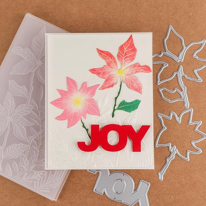 BAOFALI 3D Embossing Folder and Metal Die Set for Card Making,Maple Leaf Embossing Template Paper Card Embossing Stencil for DIY Scrapbooking Photo Album Card Paper Craft Decoration