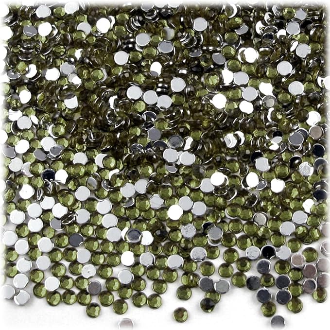 The Crafts Outlet 1,440pc Rhinestones Round 3mm (10ss) Flatback Orange