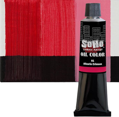 Soho Urban Artist Oil Paint - Alizarin Crimson, 170 ml Tube - Best Valued Oil Colors for Painting, Excellent Pigment Load