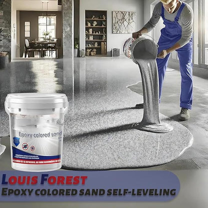 Epoxy Floor Paint, Epoxy Colored Sand Floor Paint, High-Gloss Marble Effect Self-Leveling Coating, Waterproof, Non-Slip, Ultra-Durable for Garage, Basement, Wood Floors (Pink,6.6 lb)