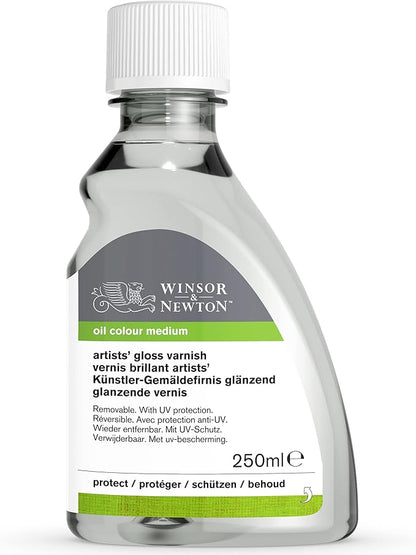 Winsor & Newton Professional Artists' Gloss Varnish, 250ml (8.4-oz) Bottle