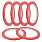 MECCANIXITY Masking Tape 0.2 Inch x 21 Yard Painter's Tape Red Paint Tapes for DIY Crafts Arts Drawing Decoration Labeling Car Painting Artist Teachers, Pack of 6