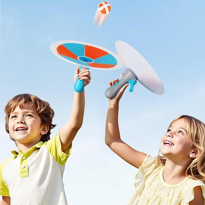 iPlay, iLearn Pop Stick Ball Game Outdoor Toys for Kids, Toss Chase Launching Ball Sports Game for Child Boys, Outside Yard Fun Family Activity, Cool Brithday Gifts for 3 4 5 6 7 8-12 Year Old Girls