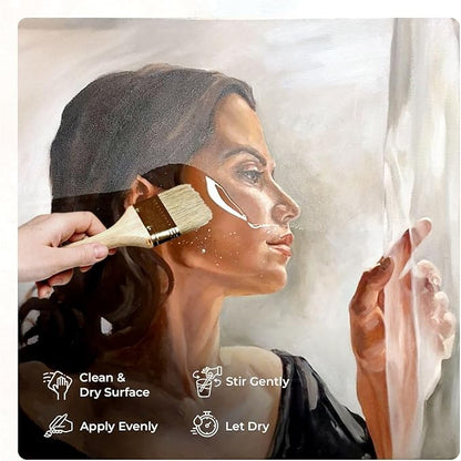 GRANOTONE Acrylic Artist's Varnish | High Gloss Finish | Non-Yellowing | Non-Toxic | Anti-Crazing | for Pro Artists, Hobby Painters & Kids | Made in India | 100 ML (3.38 fl oz)