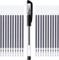 iNee Heat Erasable Fabric Pen with 20 Refills for Tailors Sewing, Quilting adn Crafts, Dressmaking Disappearing Ink, Black