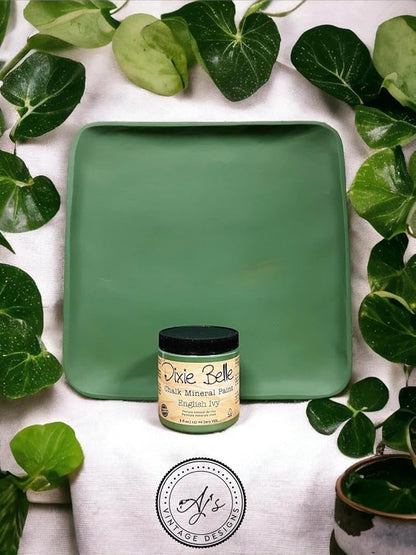 Dixie Belle Paint Company Chalk Finish Furniture Paint - English Ivy (4oz) - Matte Muted Green Chic Chalk Mineral DIY Furniture Paint
