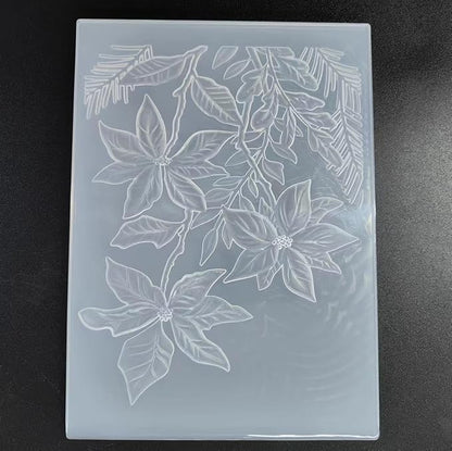 3D Spring Flower Background Embossing Folder for Card Making Floral DIY Plastic Scrapbooking Photo Album Card Paper DIY Craft Decoration Template Mold