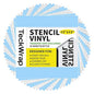 TECKWRAP Blue Stencil Vinyl Adhesive Masking Film with Anti-Bleed Technology & Black Grid Transfer Tape, 12”X12” 10 Sheets/Style, Permanent Adhesive Vinyl, DIY Decals, Signs, Windows, Stickers