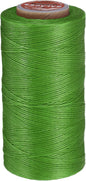uxcell Flat Leather Sewing Waxed Thread, 270m / 295 Yards Polyester Wax String, 150D Wax Stitching Cord for Leather Crafts, Bookbinding, Bracelets Braided, Light Green