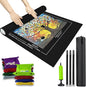 Napzy Puzzle Mat-Jigsaw Puzzles Matt Roll Up to 3000pcs Roll-up Puzzled Board Puzzling Organizers and Storage with 8PCS Jigsaws Sorting Trays, Drawstring Storages Bag Jigsawn Keeper Saver