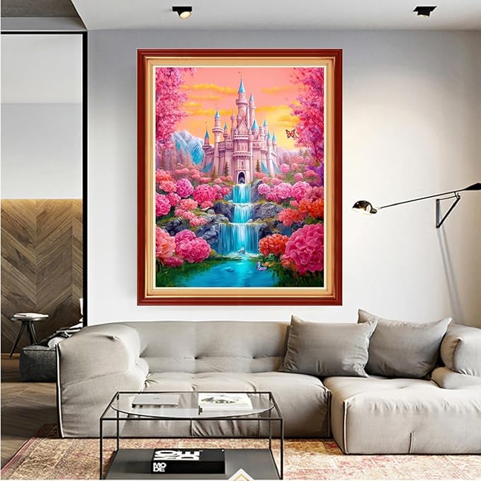 Dooxvey Cross Stitch Kits for Adult Beginners - Magic Castle 16x20 inch Pattern, Full Range of Stamped Kits, Needlepoint & Embroidery Options