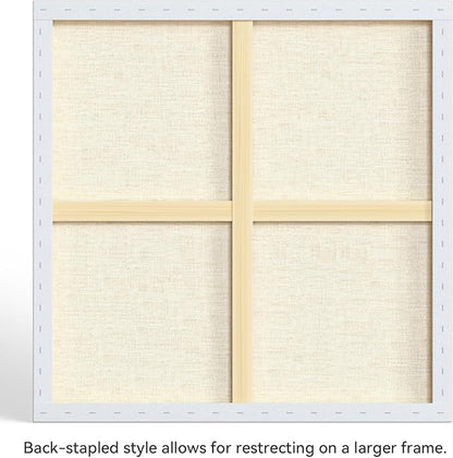PHOENIX 36x36 Inch 2 Pack Artist Canvas - Extra Large Square Stretched Canvases for Painting - 3/4 Inch Profile, 100% Cotton 11 Oz. Gesso Primed White Blank Professional Canvas Oil & Acrylic Paints