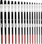 Flat Paint Brushes,15 PCS Different Sizes Flat Paint Brush Set for Watercolor Acrylic Gouache Oil Ink and Face Body Painting,Professional Art Paintbrush for Artists and Beginners