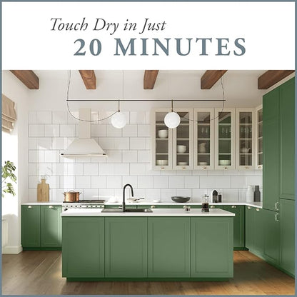 AMY HOWARD AT HOME Chalk-Based One Step Paint for Furniture, Cabinetry, Decor, Finish, and More | No Stripping, Sanding, or Priming | Dark Base | 32 Ounce | English Boxwood