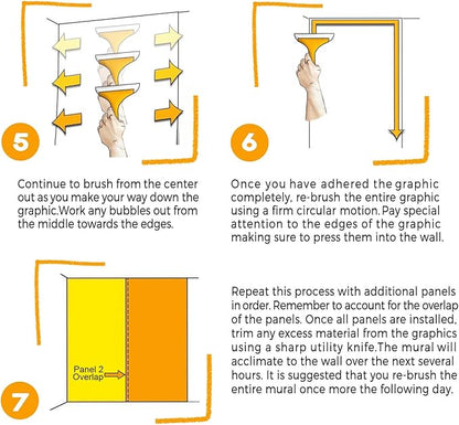 wall26 Wall Sticker/Wall Mural Wolf Near a Lake in a Rocky Mountain Landscape, Not Peel and Stick, Non-Woven Wallpaper Decorative for Bedroom, Living Room, Office - 108x168 inches