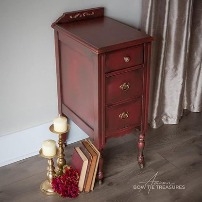 Dixie Belle Paint Company Chalk Finish Furniture Paint - Muscadine Wine (4oz) - Matte Red Wine Chic Chalk Mineral DIY Furniture Paint